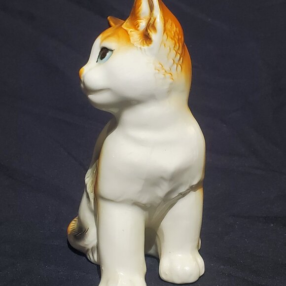 Vintage Porcelain Calico Cat/Kitten Figurine Genine Trudeau Japan - Picture 3 of 6